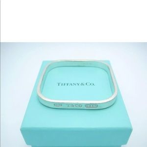 💯% Tiffany & co 1837 Square Bangle Bracelet 8”